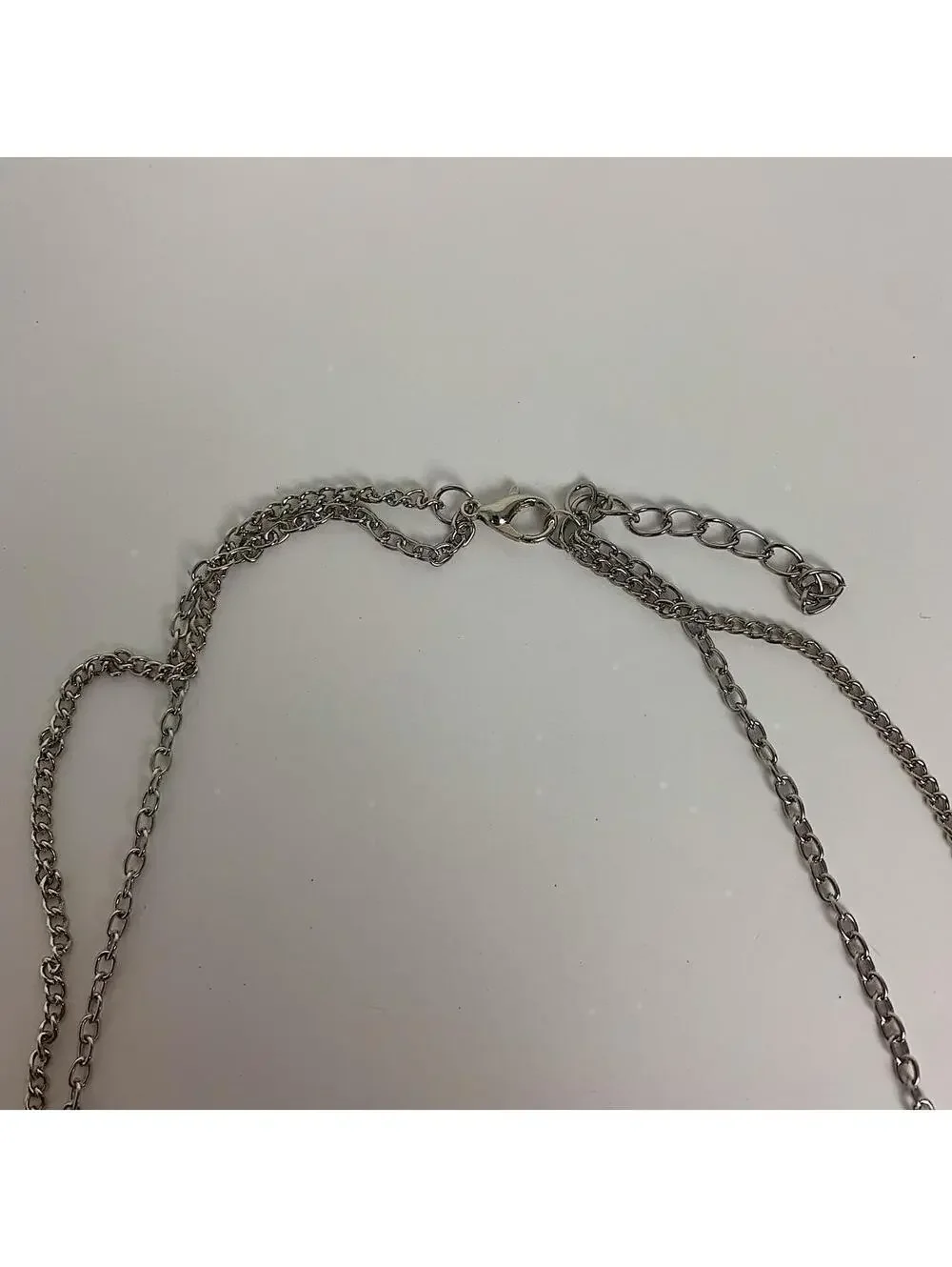 Cyber y2k 2000s style Glass style Opal futuristic necklace. 18.5-20.5 inches len